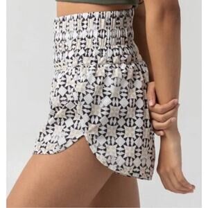 FP Movement Way Home Shorts Geometric Print Small Performance Workout